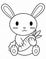 Coloring Baby Rabbit Pages Printable Animal Paper Museprintables sketch template