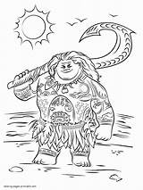Moana Coloring Pages Maui Printable Print Disney Cartoon Characters Book Mini Look Other Ads Google sketch template