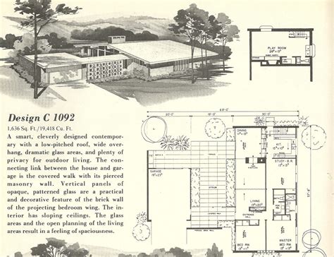 awesome mid century ranch house plans  home plans design