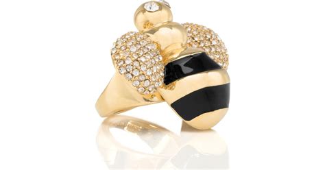 kate spade queen bee ring in gold clear lyst
