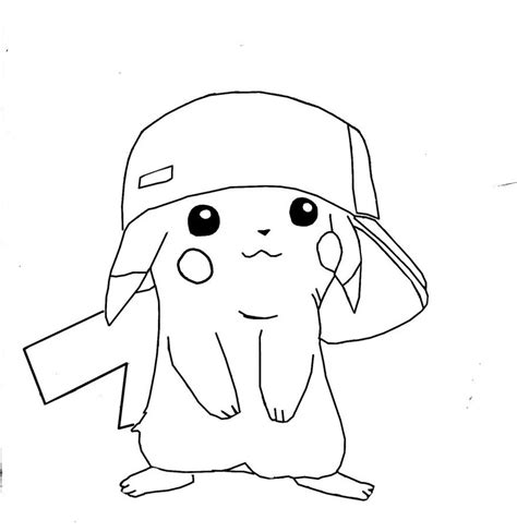 female pikachu coloring page