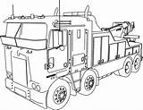 Truck Semi Coloring Pages Printable Color Print Trailer Getcolorings sketch template