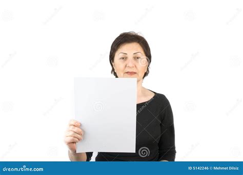 woman holding  blank sign royalty  stock image image