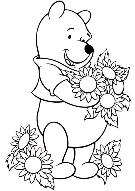 walt disney printable winnie  pooh coloring pages easy  color print color craft