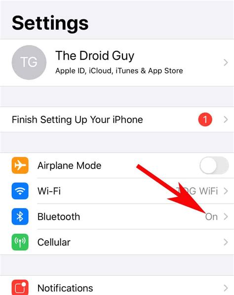 enable bluetooth iphone ios  thecellguide