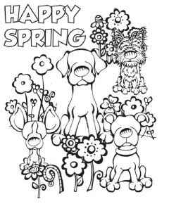 spring coloring pictures  kindergarten activity shelter