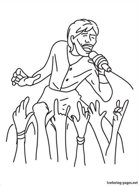 singer coloring page coloring home