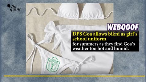fact check  dps goa bikini uniform news satirical post  dps goa allowing bikinis