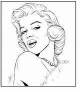 Monroe Marilyn sketch template