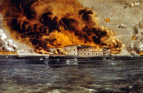bombardment  fort sumter april    house divided