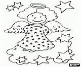 Clouds Angel Christmas sketch template