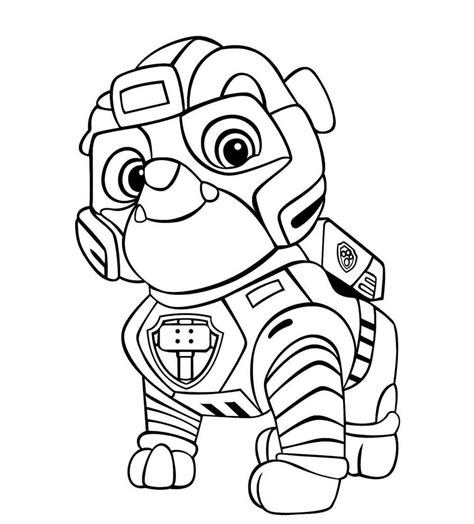 paw patrol characters head coloring page  printable coloring