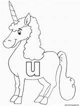Colorear Unicornio Unicorn Buchstaben Unicornios Malvorlage Lowercase Litere Colorat Desene Gackt Alfabet Ausmalen Kategorien sketch template