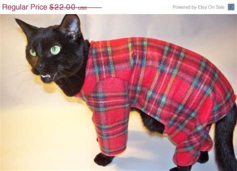 fleece pjs  cats cat pajamas cat clothes kitty