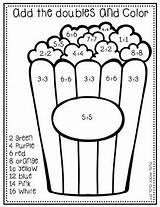 Doubles Coloring Color Add Facts Math Circus Addition Activities Worksheets Themed Teacherspayteachers Adding Practice Popcorn Grade First Preview Mama sketch template