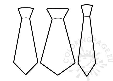 printable tie template coloring page