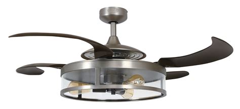 fanaway classic retractable  blade    light ceiling fan matt nickel  espresso