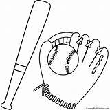 Baseball Coloring Bat Glove Pages Sports Color Kids Ball Print Printable Bats Father Fathers Activity Cartoon Children Bigactivities Football Large sketch template