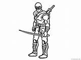 Ninja Pages Coloring Coloring4free Sword Related Posts sketch template