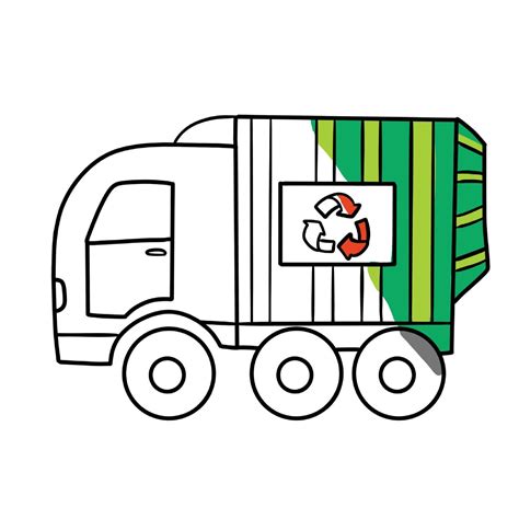 garbage truck coloring page  printable rfreecoloringforkids