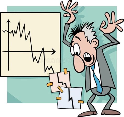 economic crisis cartoon illustration stock vector illustration  panic inflation