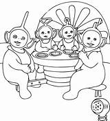 Teletubbies Coloring Kids Pages Print Funny sketch template
