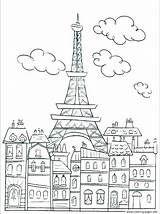 Coloring Pages France Paris Tower Eiffel Printable Getcolorings Color Getdrawings sketch template