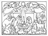 Nativity Coloring Pages Characters Scene Color Printable Getcolorings Print sketch template
