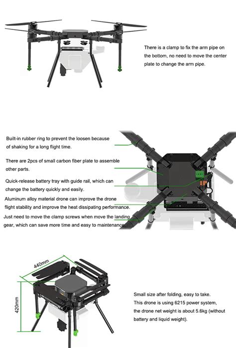 agriculture spraying drone  kg quad folding pesticides diy drone fumigation uav