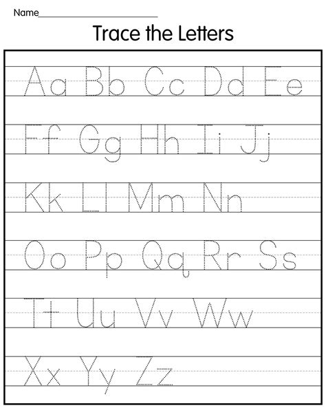 printable letters tracing  worksheets