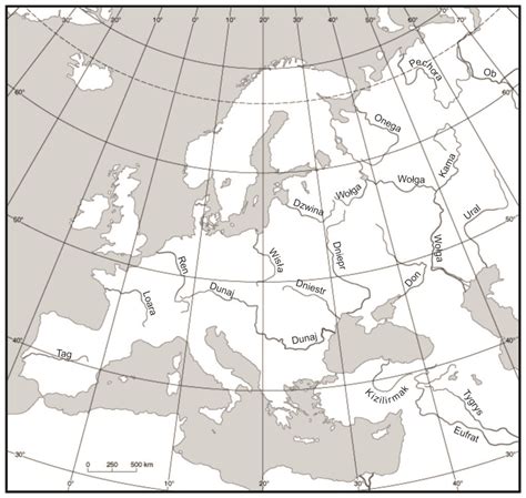 geografia mapa europy rzeki