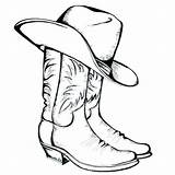 Cowboy Coloring Pages Printable Hat Boots Western Cowgirl Cowboys Logo Drawing Cattle Dallas Boot Osu Clipart Silhouette Color Rain Getcolorings sketch template