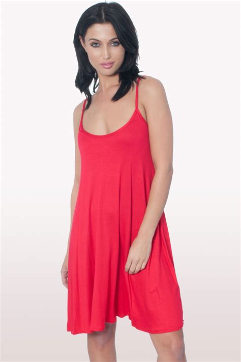 Red Cami Dress Dresses Clothing Fashion Modamore