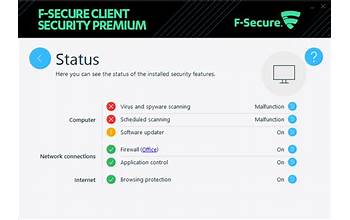 F-Secure Client Security screenshot #1