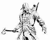 Connor Kenway Creed Assassin Coloriage Deviantart Drawings Crayon sketch template