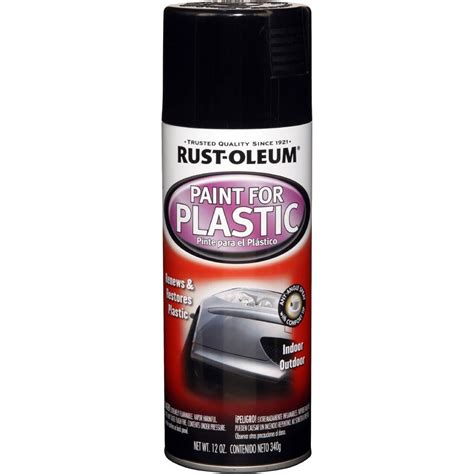 rust oleum automotive  oz gloss black spray paint  plastic