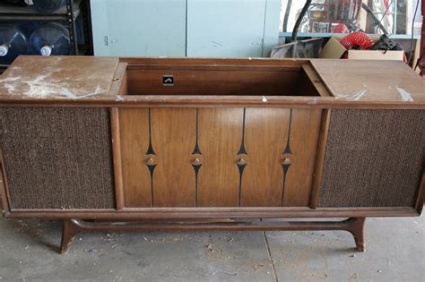 antique recreation repurposed stereo console