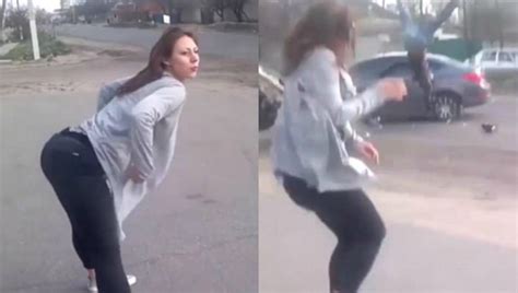 watch twerking woman distracts drivers causes head on crash