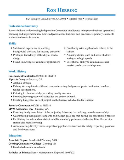 resume template  multiple position   company