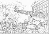 Pages Ausmalbilder Fireman Feuerwehr Firefighter Onlycoloringpages sketch template