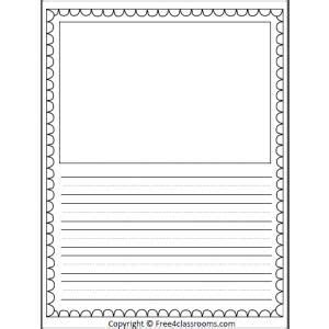 page lined writing template writing templates kindergarten
