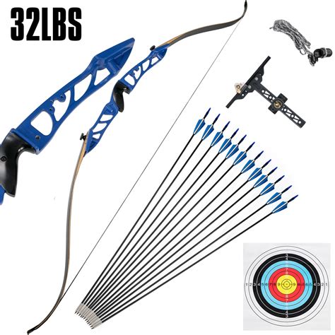 vevor recurve bow set  lbs archery bow aluminum alloy takedown