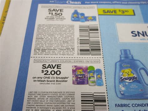 coupons  snuggle  snuggle  wash scent booster
