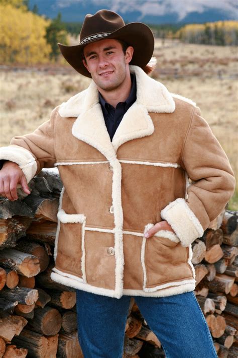 men s shearling coat custom sheepskin jacketthe sheepherder