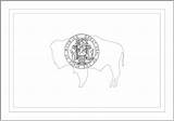 Wyoming Flags sketch template