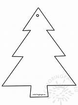 Tree Christmas Shape Cut Coloring sketch template