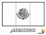 Flag Mexico Coloring Mexican Printable Pages Flags Color Print Kids Countries Outline Clipart Sheet Drawings Sheets Drawing Indian Yescoloring States sketch template