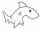 Coloring Shark Simple Drawing Easy Pages Baby Sketch Clipart Line Kids Cliparts Color Draw Sharks Tooth Clip Sketches Clipartmag Library sketch template