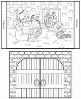 Prison Coloring Silas Paul Crafts Pages Peter Bible Jail Sunday School Kids Story Activities Preschool Craft Sheets Stories Escapes Church sketch template