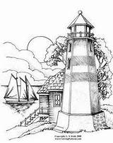 Lighthouse Drawing Pages Coloring Traceable House Drawings Adults Colouring Seascape Adult Line Ships Light Book Patterns Wood Burning Sailing Printable sketch template